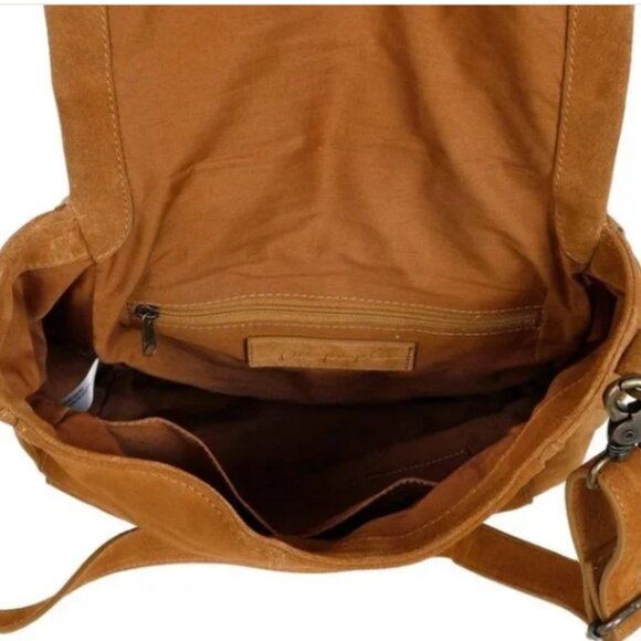 Free People Tiger-eye Large Backpack Suede Leather NWT🆕💥📦⌚🏃🏻💨⚡🚚 - Picture 7 of 15